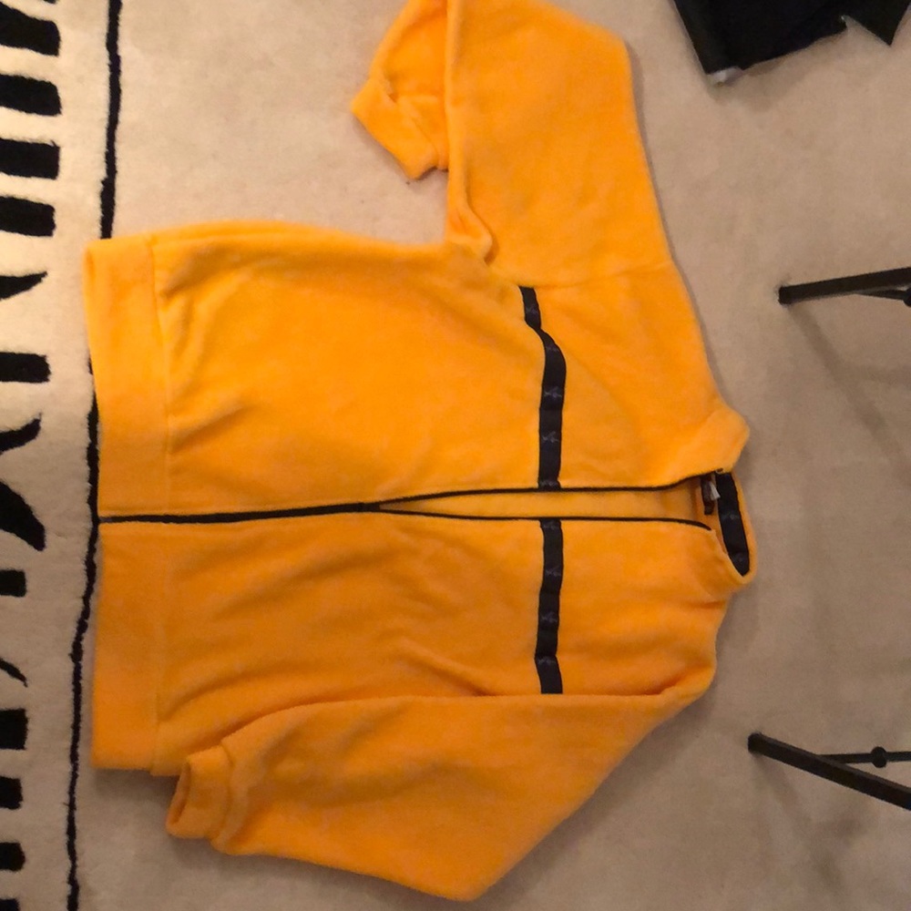 Super Soft Polartec Yellow Retro Golf Zip-Up